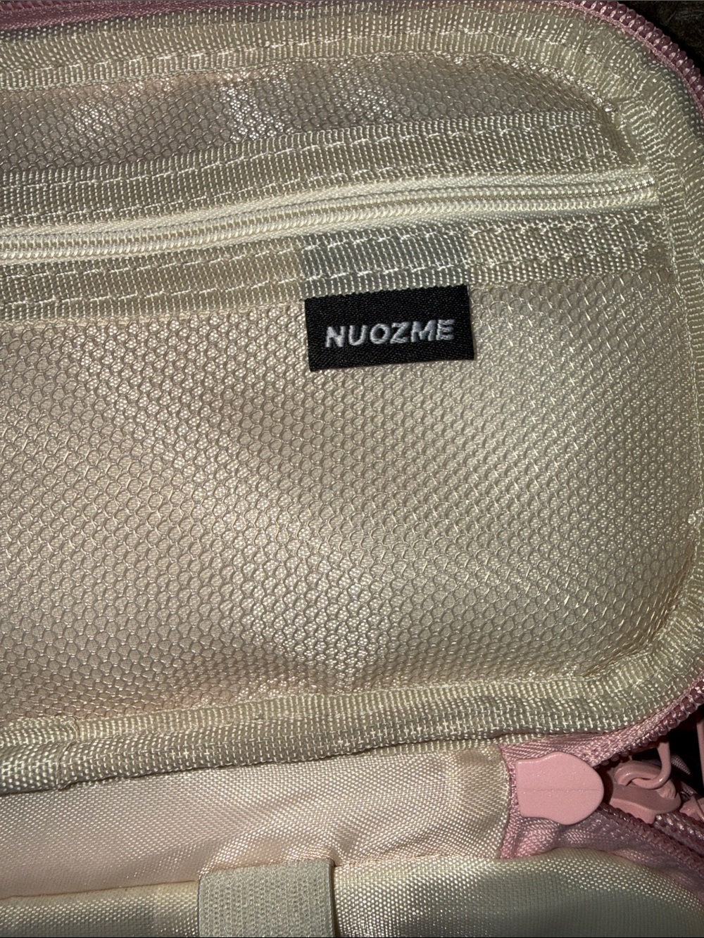 Pink Organizer Pouch with V Initial - Picture 3 of 10